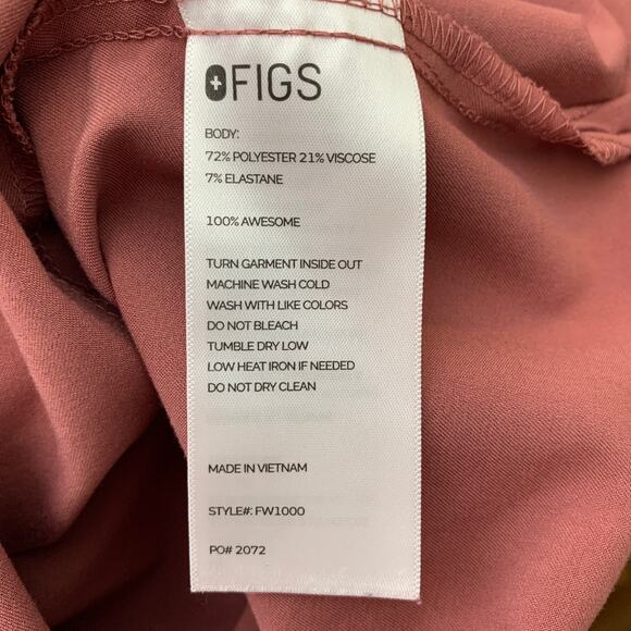 Figs women's Mauve 2072 Catarina One Pocket Short Sleeve Scrub Top SZ XXS - Picture 7 of 8